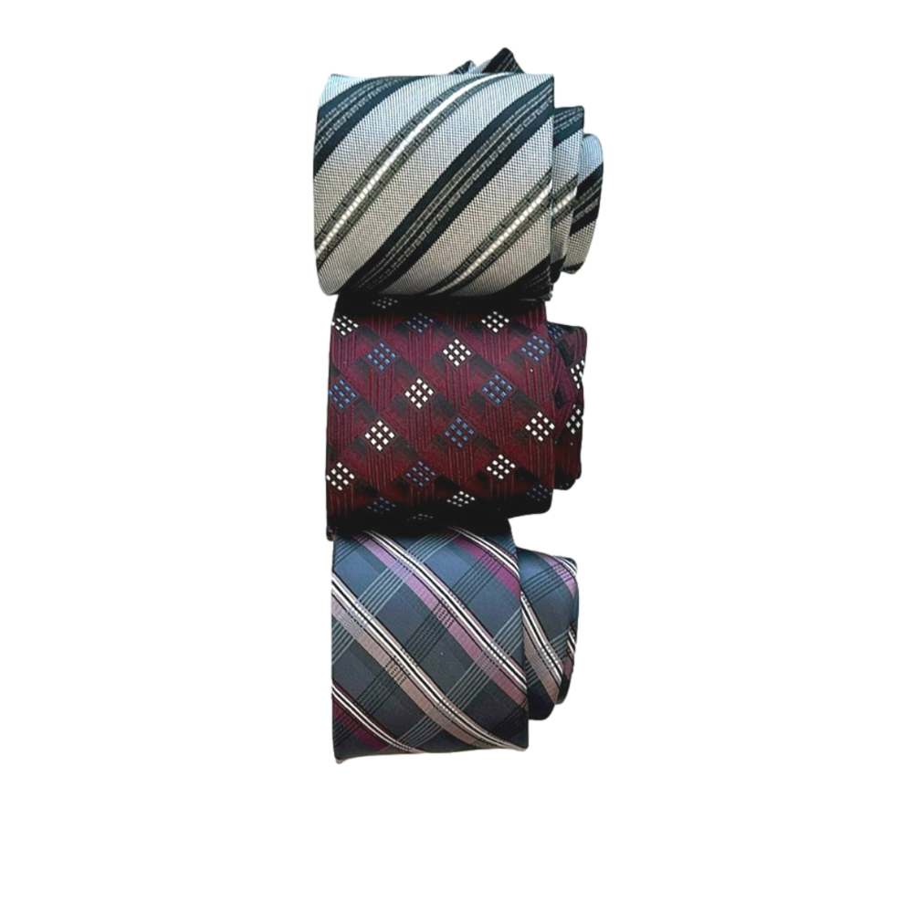 Lot of 3 Italian Silk Ties Designer Inspired Protocol Simon Chang Formal Prom